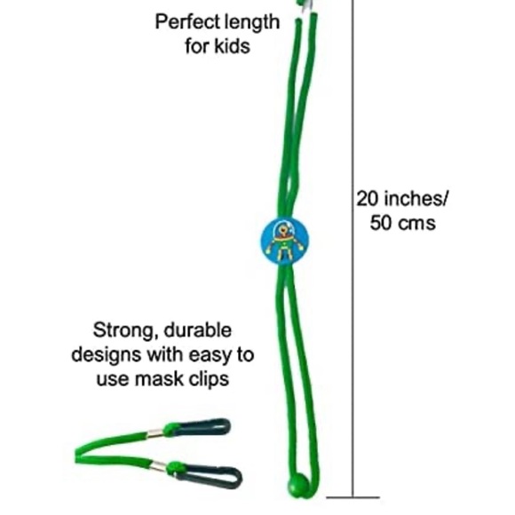 🆕😷 Mask Lanyard for Kids- Mask Holder for Kids- Adjustable Mask StrapBreakaway - Picture 3 of 8